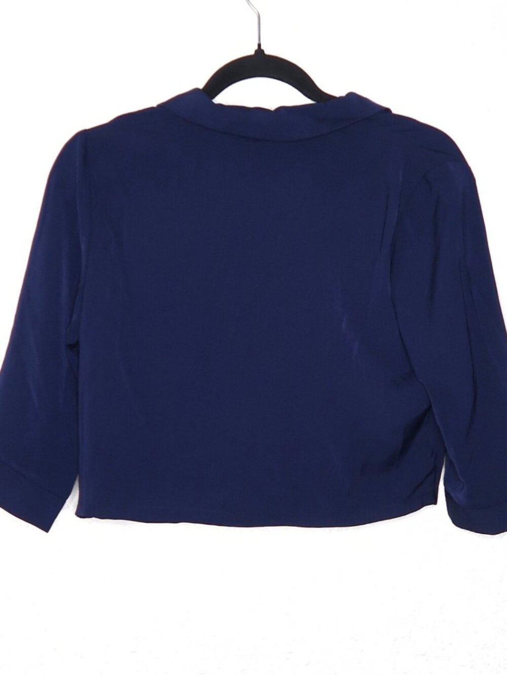 Love Bonito Navy Blue Crop Top Blouse - Picture 2 of 6